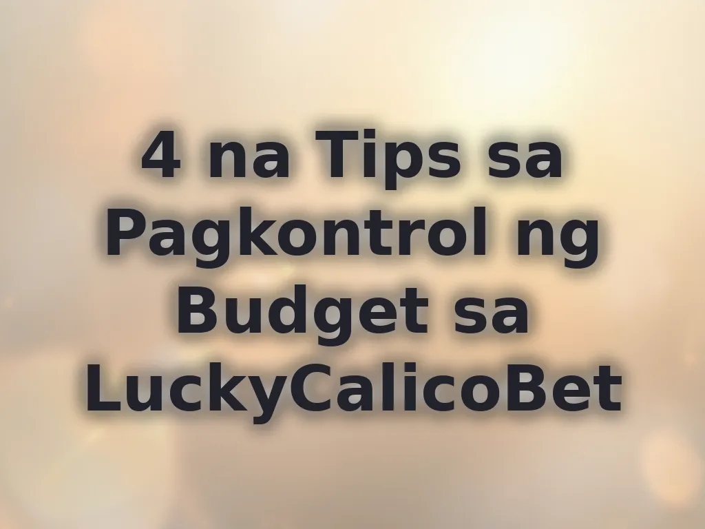 Budget management sa casino